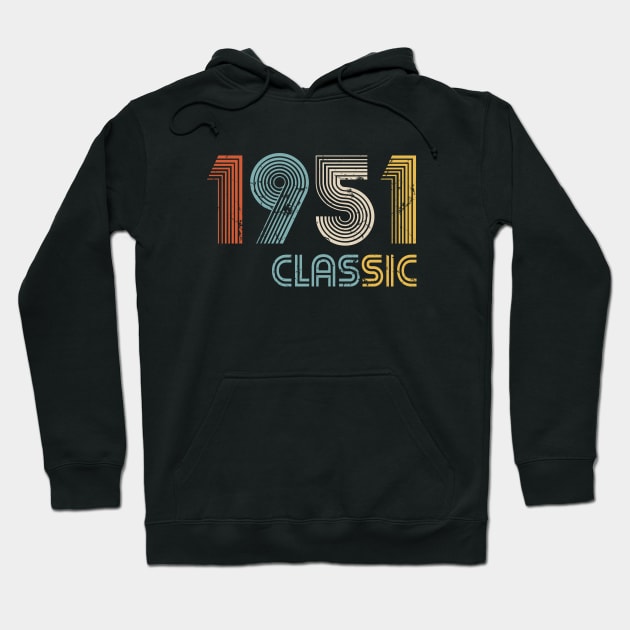 1951 classic 71 years old birthday Hoodie by hoopoe